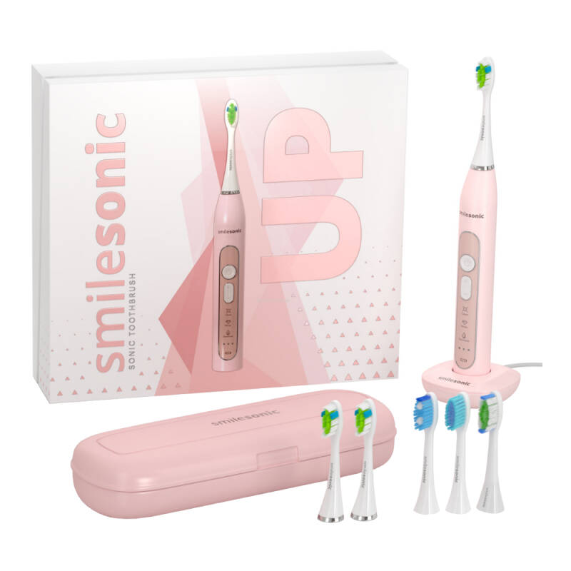 Звуковая зубная щётка SmileSonic UP Pink, 3 режима, с регулировкой интенсивности