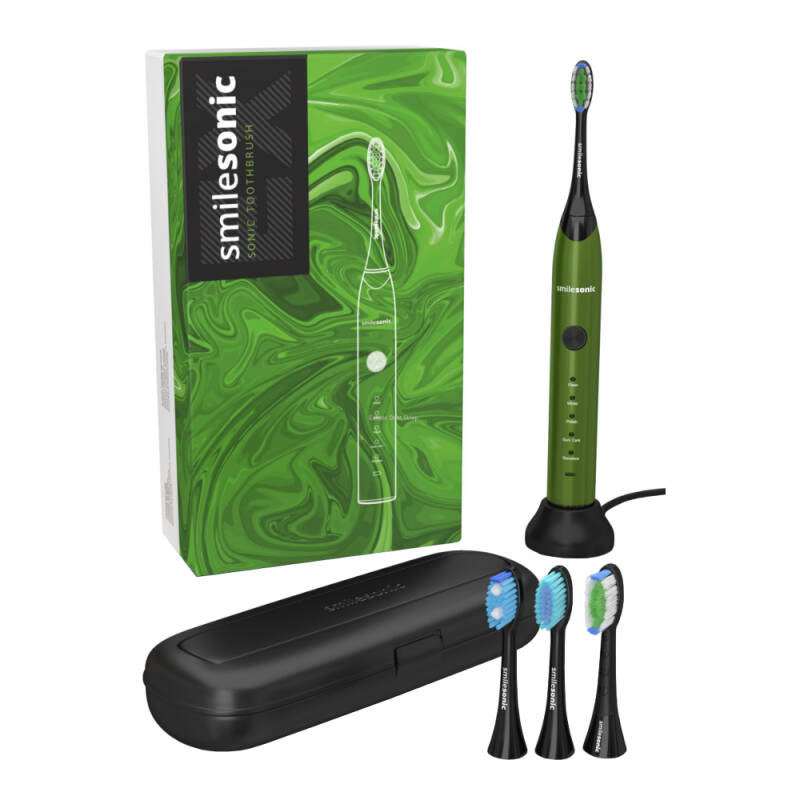 Звуковая зубная щётка SmileSonic EX Green, 48 000 движений в минуту