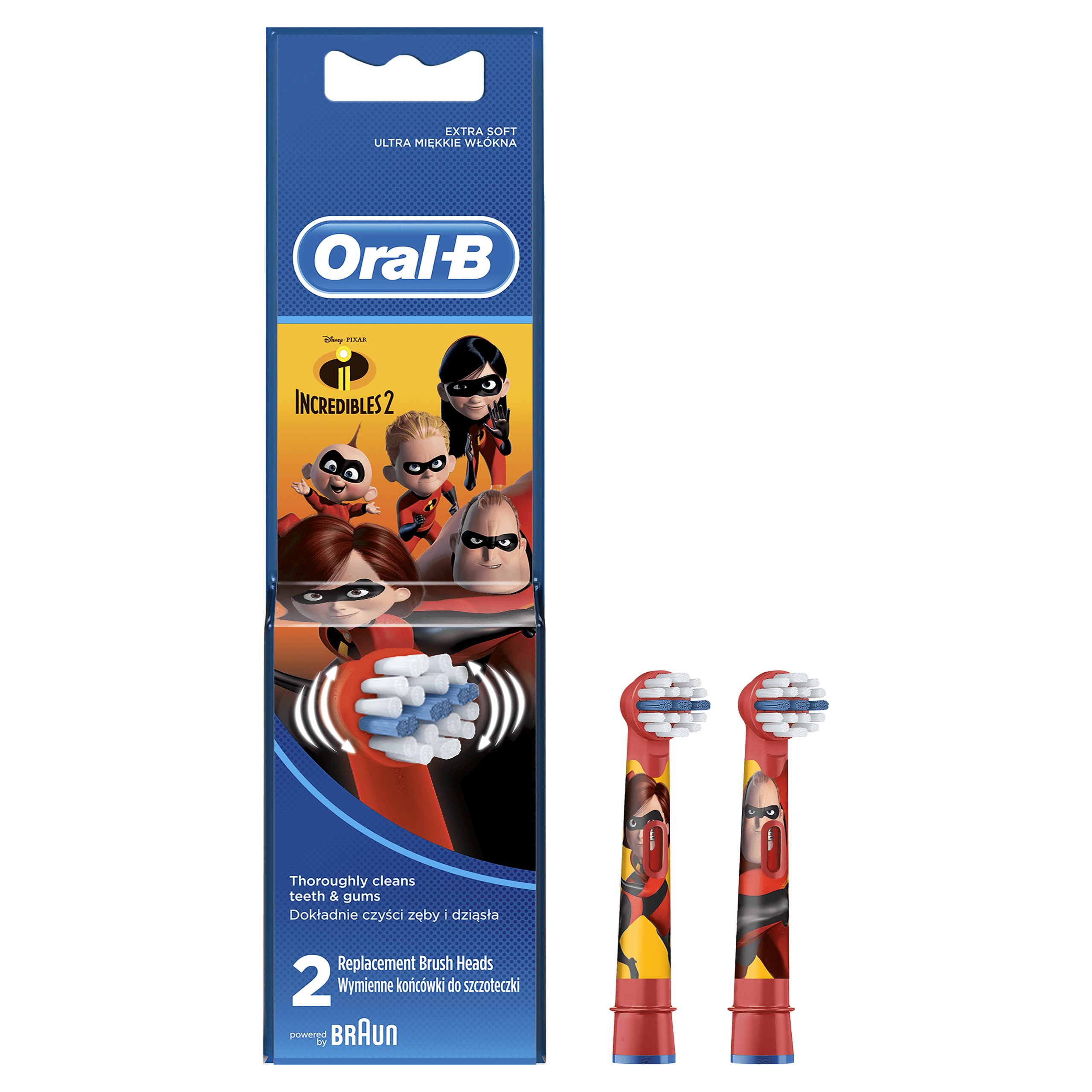 Сменные насадки для детей Oral-B Stages EB10 Incredibles 2, очень мягкие