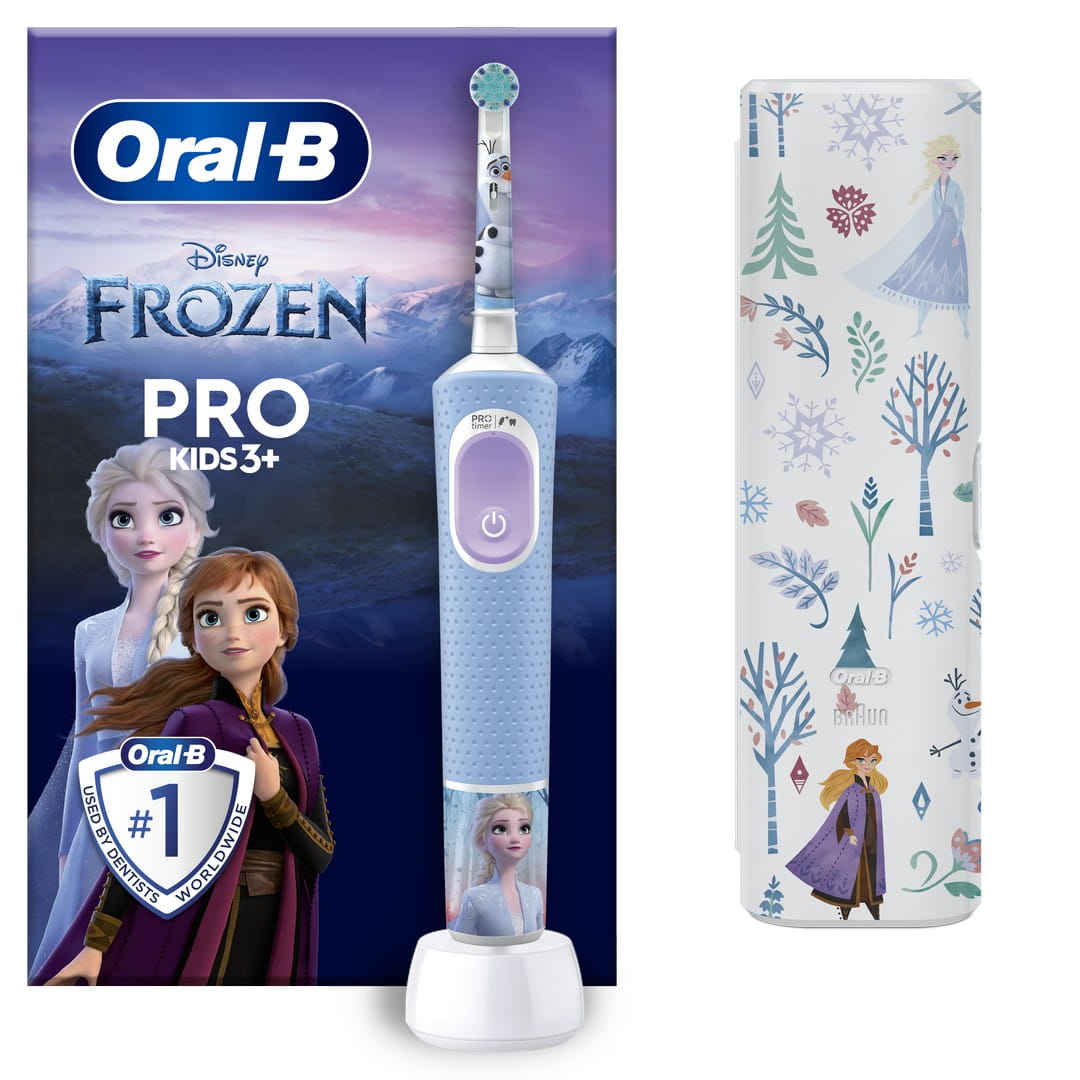 Электрическая зубная щётка для детей Oral-B Pro Kids D103 Frozen, с 3 лет, с дорожным футляром