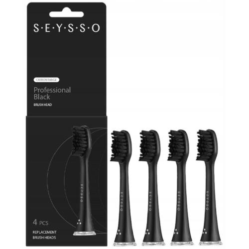 Сменные насадки SEYSSO Carbon Professional для звуковой щётки, 4 шт