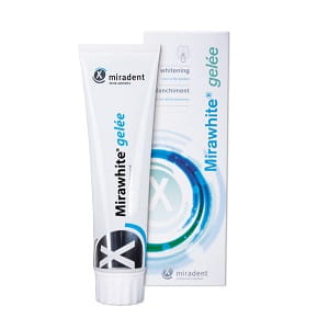 Зубная паста Miradent Mirawhite Gel, отбеливающая, 1450 ppm фтора, 100 мл