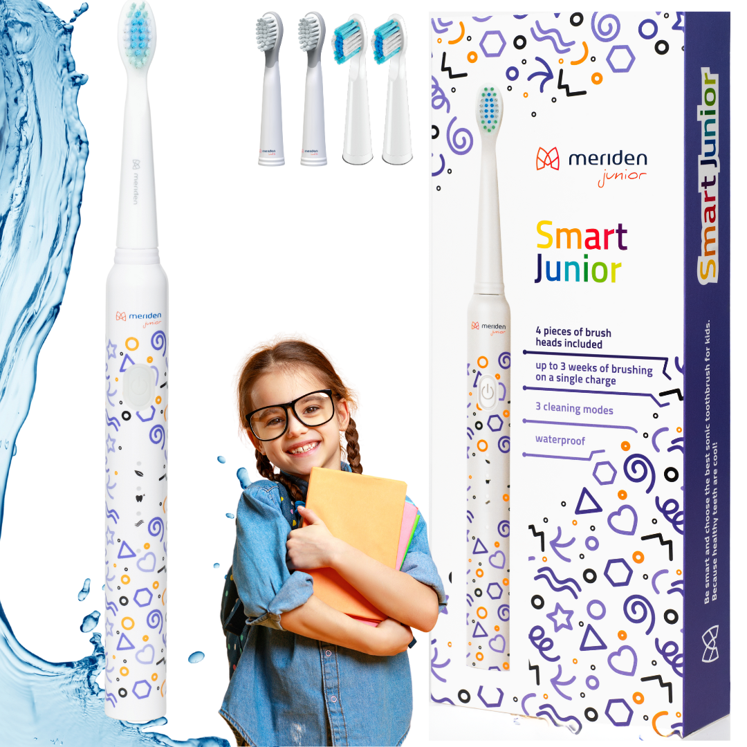 Звуковая зубная щётка для детей Meriden Smart Junior, от 5 лет, 3 программы, фиолетовая