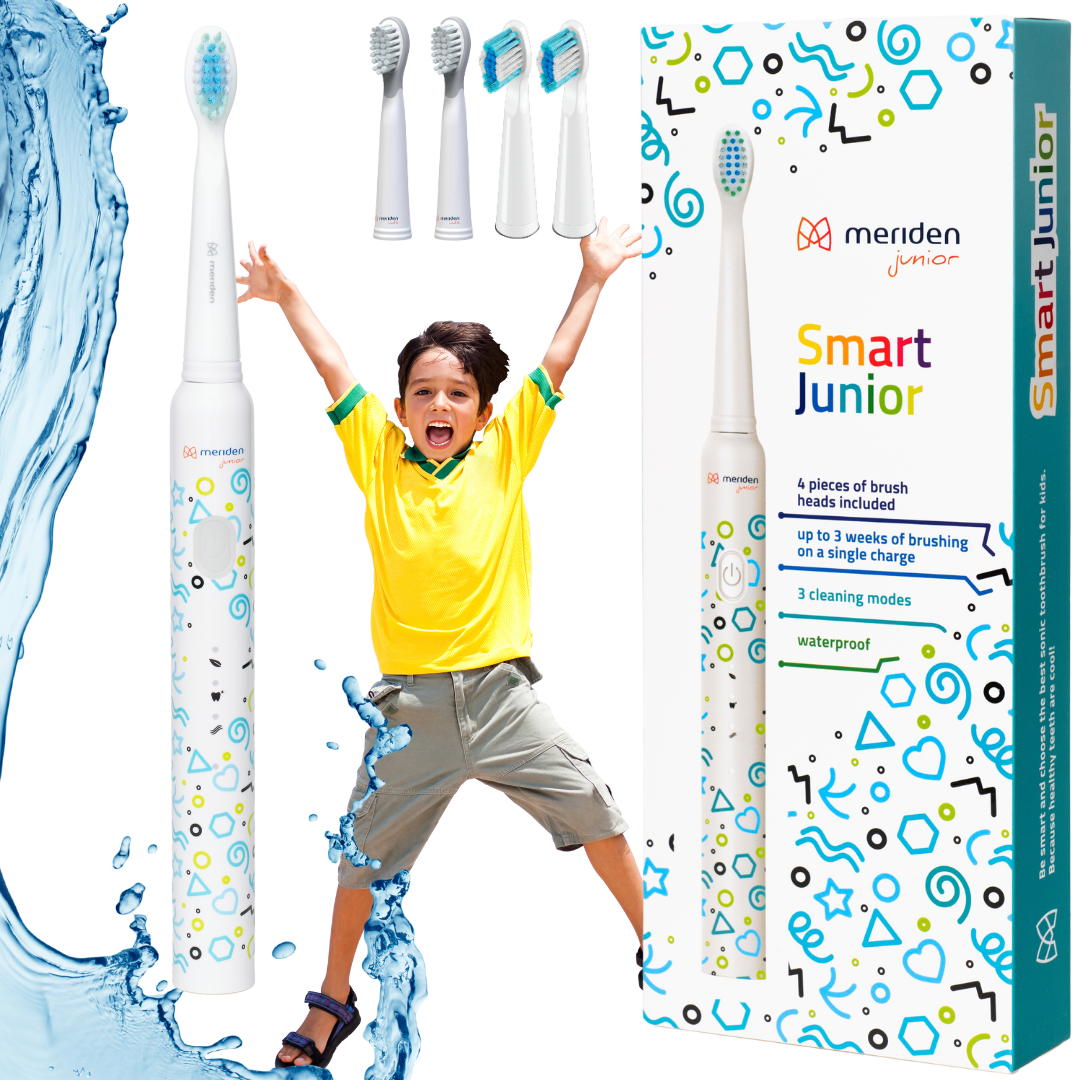 Звуковая зубная щётка для детей Meriden Smart Junior, от 5 лет, 3 программы, синяя