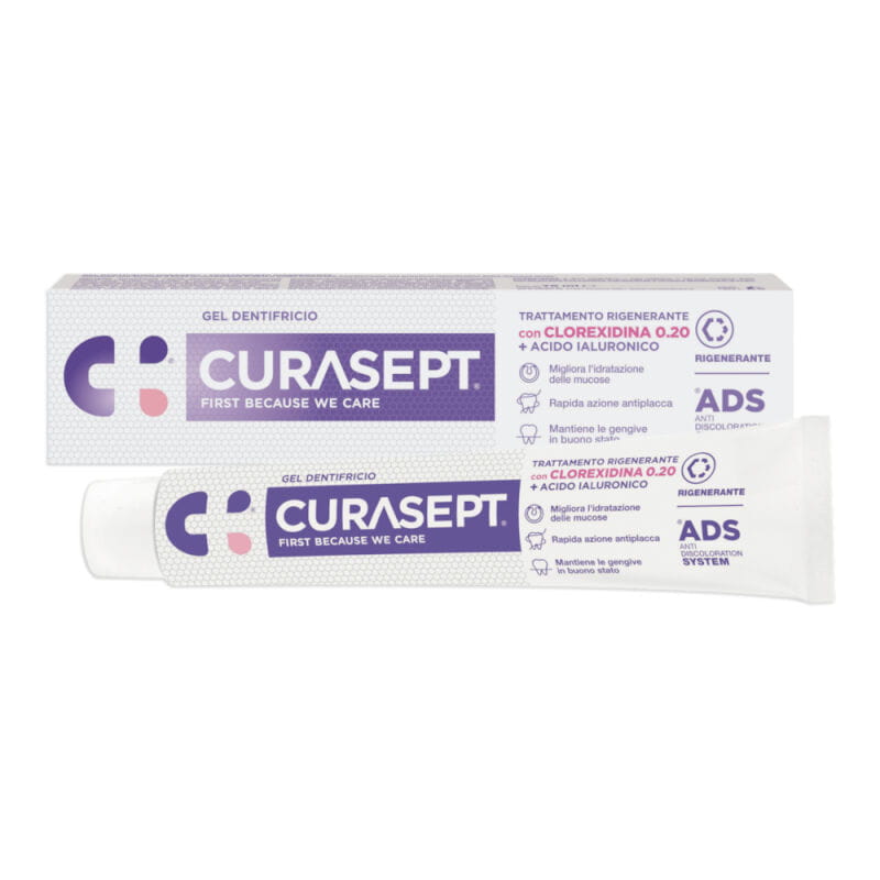 Зубная паста Curasept ADS DNA Implant Pro, гель с хлоргексидином 0,2% и гиалуроновой кислотой