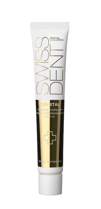 Зубная паста Swissdent Crystal, отбеливающая и реминерализующая, для чувствительных зубов, 50 мл