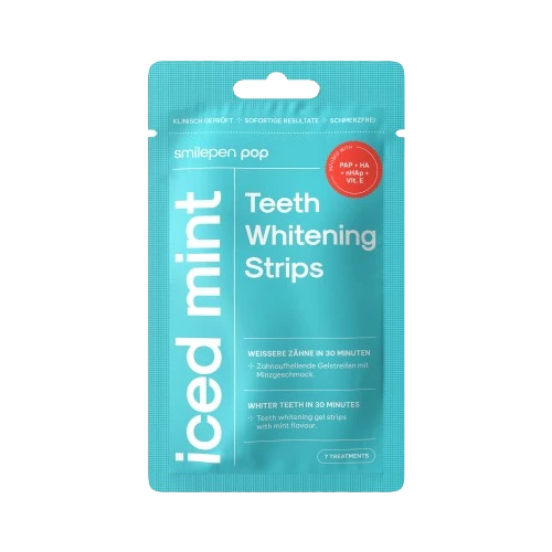 Отбеливающие полоски Smilepen Pop Iced Mint, с PAP, 7 пар