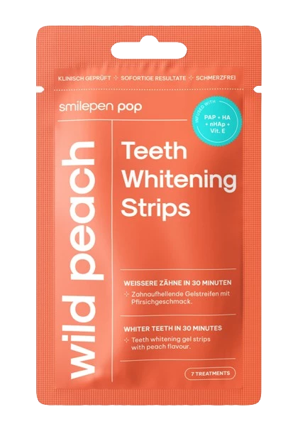 Отбеливающие полоски Smilepen Pop Wild Peach, с PAP, 7 пар