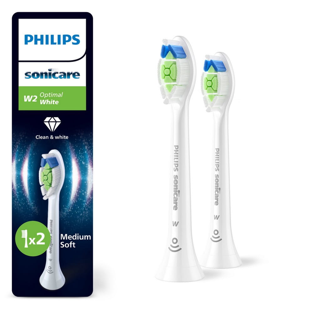 Сменные насадки Philips Sonicare Optimal White W2 Standard HX6062, отбеливающие, 2 шт