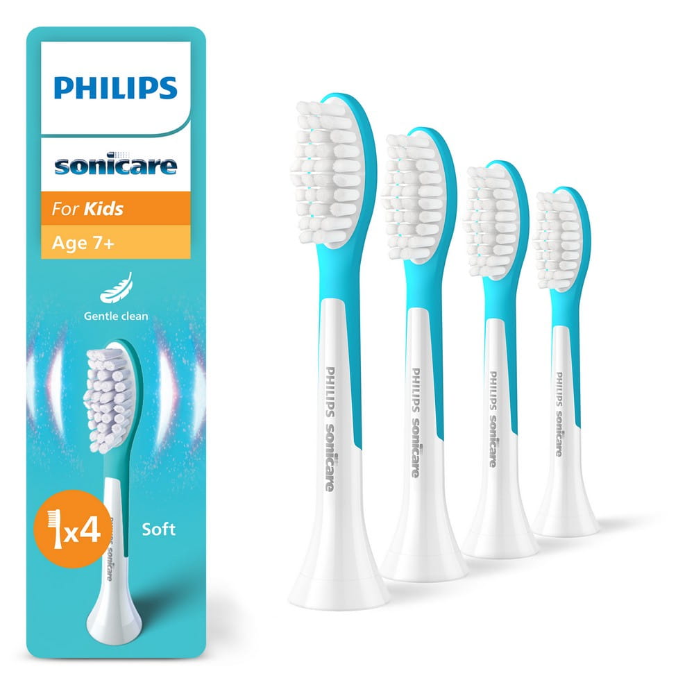 Сменные насадки Philips Sonicare For Kids HX6044, от 7 лет, мягкие, 4 шт