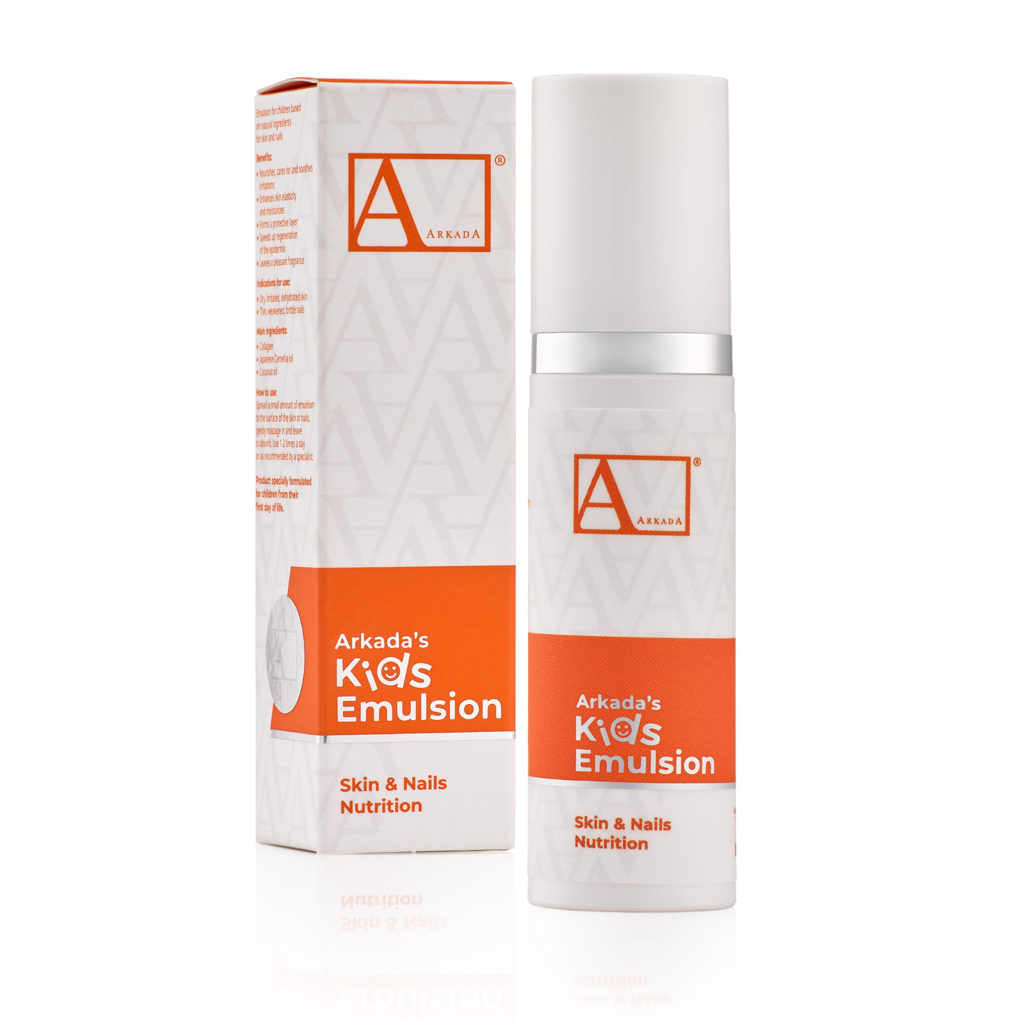 Эмульсия защитно-ухаживающая Arkada Kids Emulsion, для кожи и ногтей детей, 15 мл