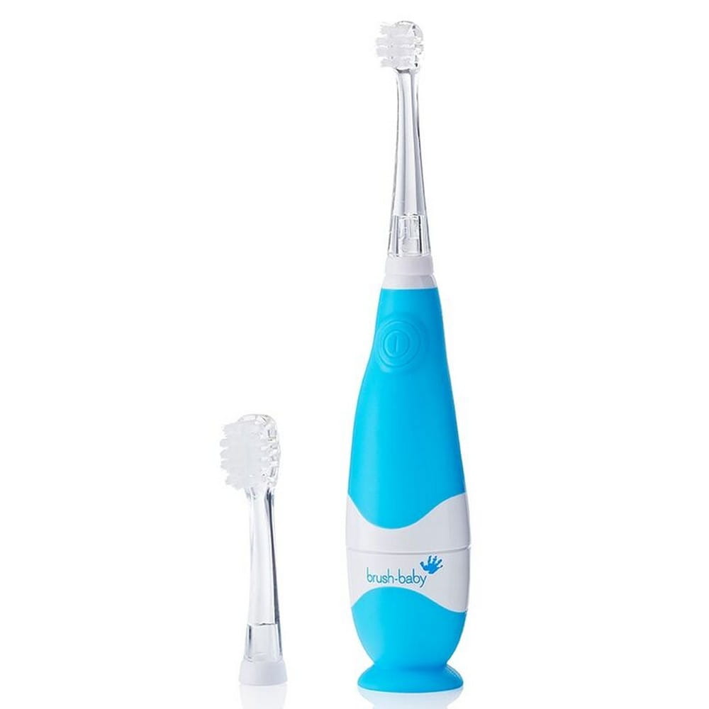 Звуковая зубная щётка для детей Brush-Baby BabySonic, 0–3 года, синяя, на батарейке