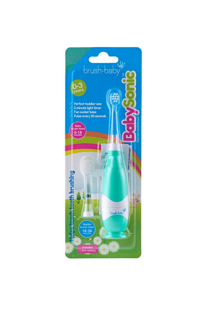 Звуковая зубная щётка для детей Brush-Baby BabySonic, 0–3 года, морская волна, на батарейке