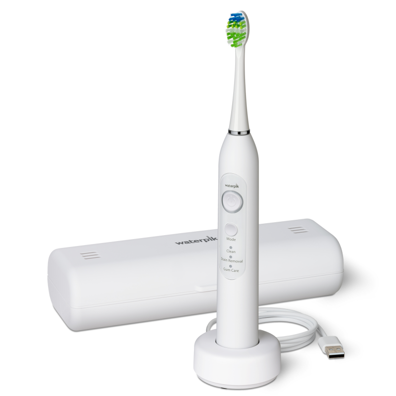 Звуковая зубная щётка Waterpik STW-03EU White, мягкая, 3 режима, с дорожным футляром