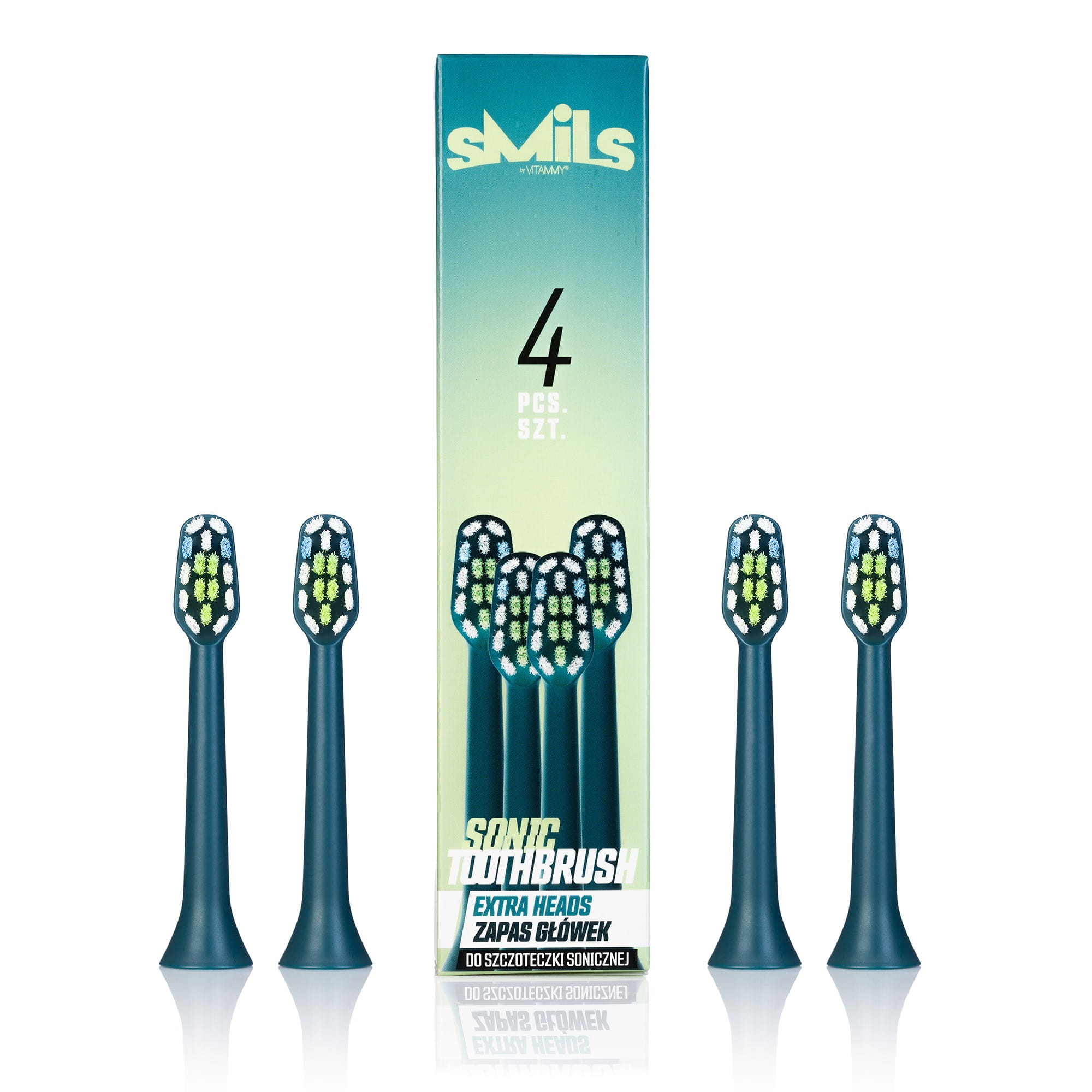 Сменные насадки Vitammy Smils Mix 2, тёмные, разные цвета, 4 шт
