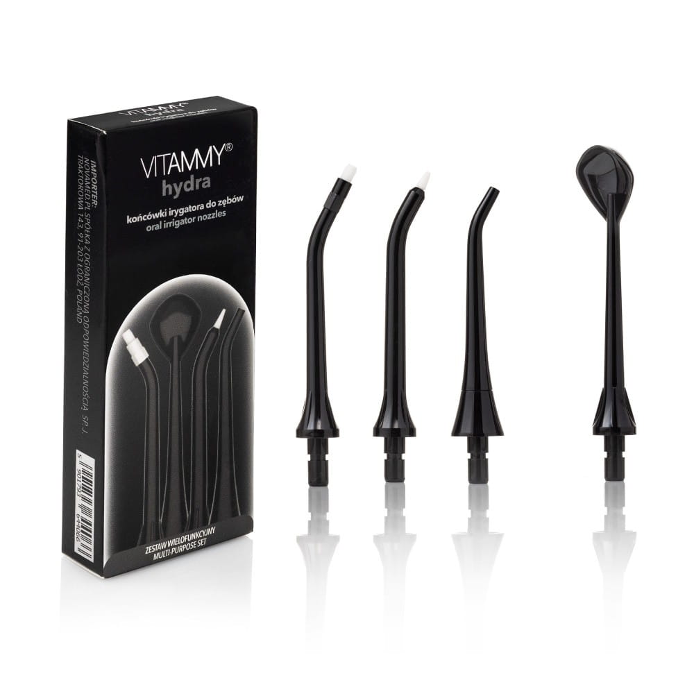 Насадки для ирригатора Vitammy Hydra, многофункциональные, чёрные, 4 шт