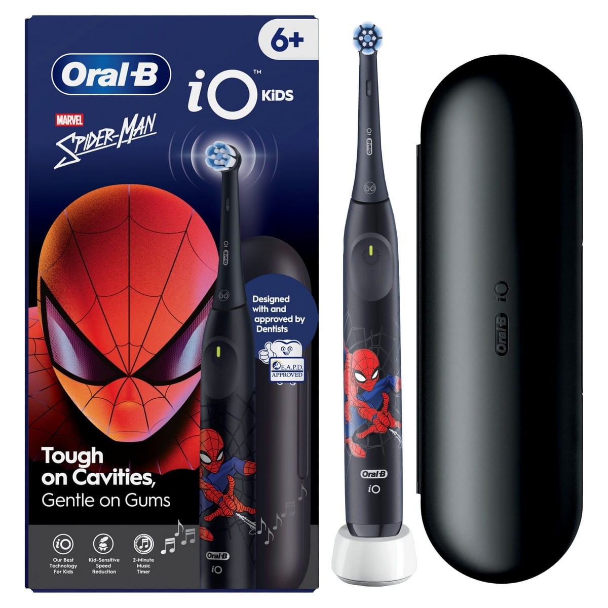 Электрическая зубная щётка для детей Oral-B iO Kids 6+ Marvel Spider-Man, 3 режима, с 6 лет