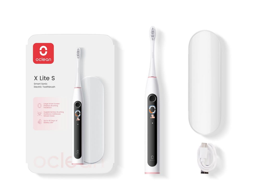 Звуковая зубная щётка Oclean X Lite, до 72 000 колебаний в минуту, 5 режимов, с футляром, серая