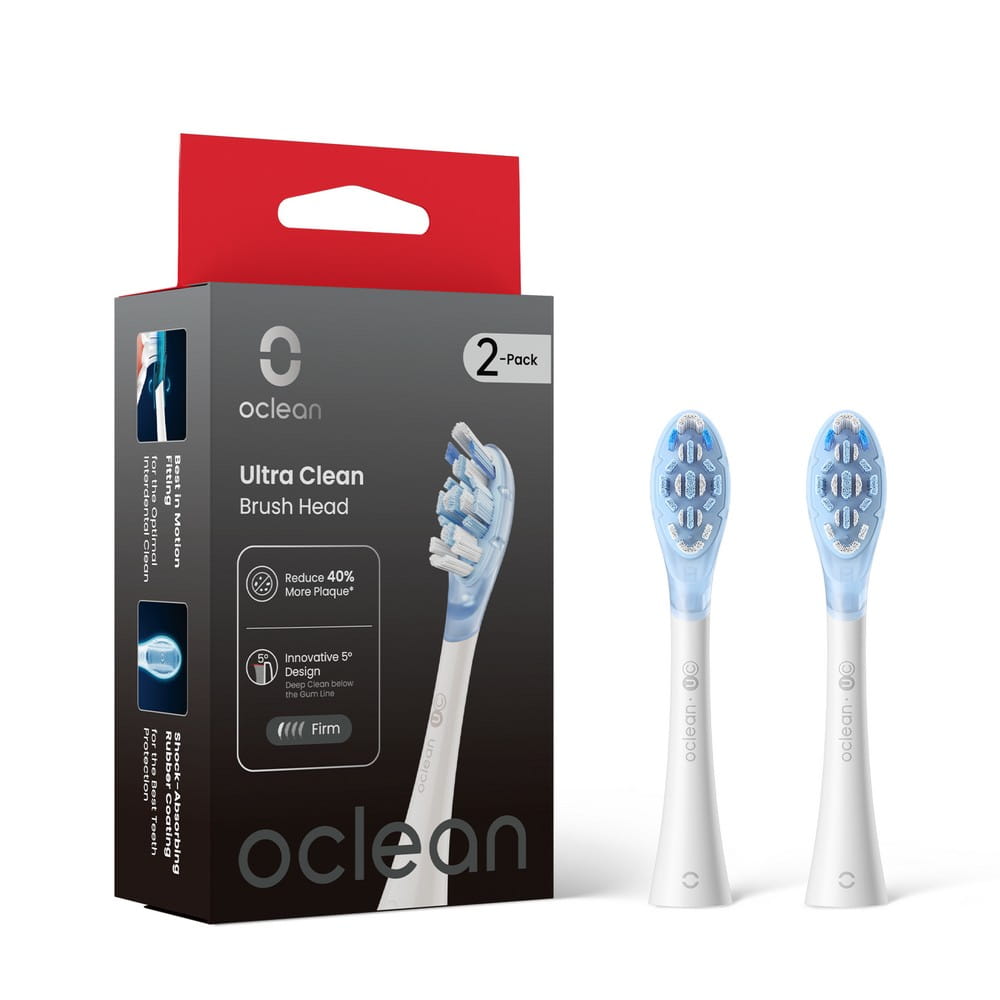Сменные насадки Oclean Ultra Clean UC03 для щёток Oclean, белые, 2 шт