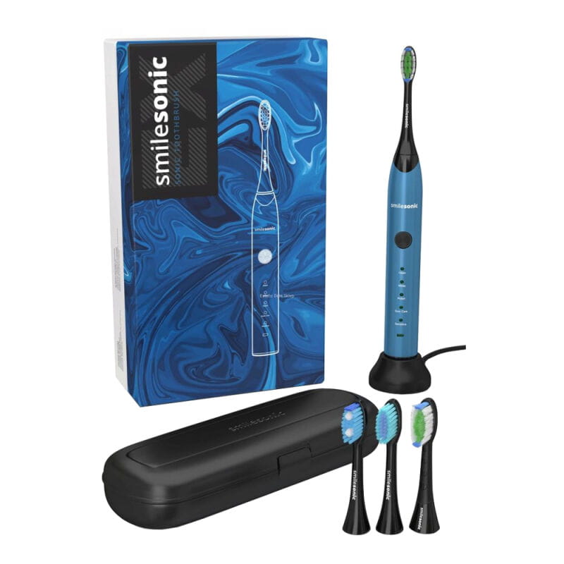 Звуковая зубная щётка SmileSonic EX Blue, 48 000 движений в минуту