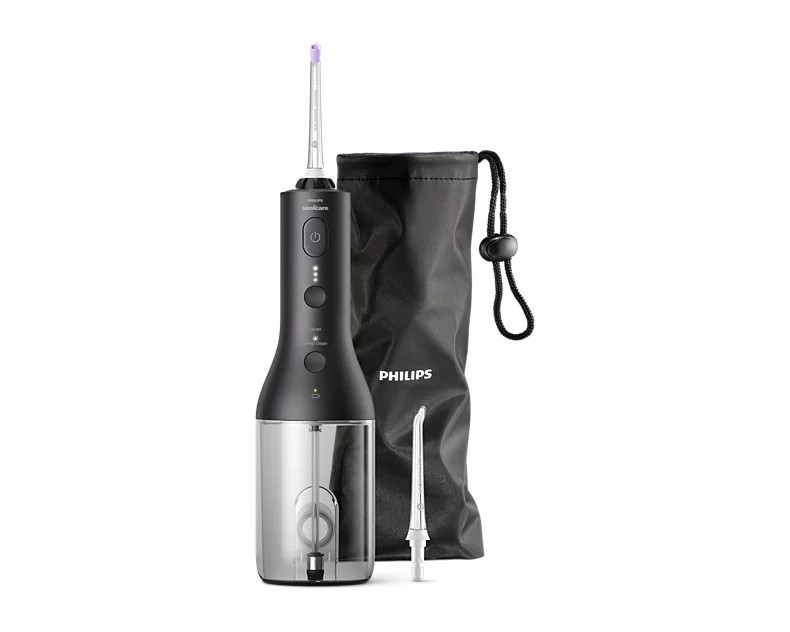 Ирригатор Philips Sonicare Power Flosser 3000 HX3826 Black, беспроводной, 2 режима, резервуар 250 мл
