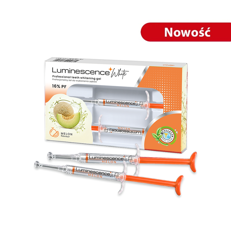 Гель для отбеливания зубов Cerkamed Luminescence White 16%, перекись карбамида, дыня, 2 x 1,2 мл